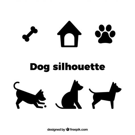 Dog vector silhouette Vector | Free Download
