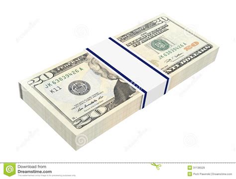 Dólares De Dinero Aislado En El Fondo Blanco. Stock de ...
