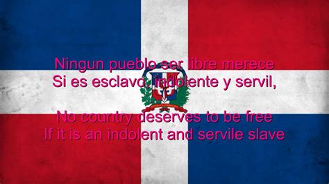 Dominican Republic National Anthem English lyrics   YouTube