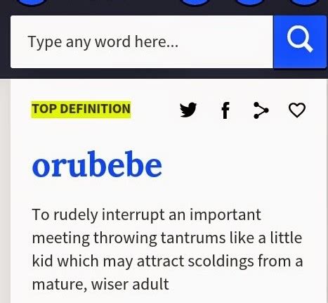 Don t Laugh;  Orubebe  Is Now A Word In The Urban ...