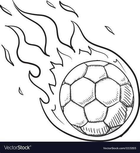 Doodle soccer football fire vector by lhfgraphics   Image ...