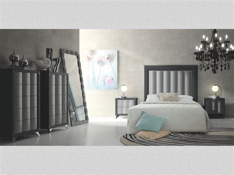 Dormitorio matrimonio Lacado Grafito y Lacado Plata 3D del ...