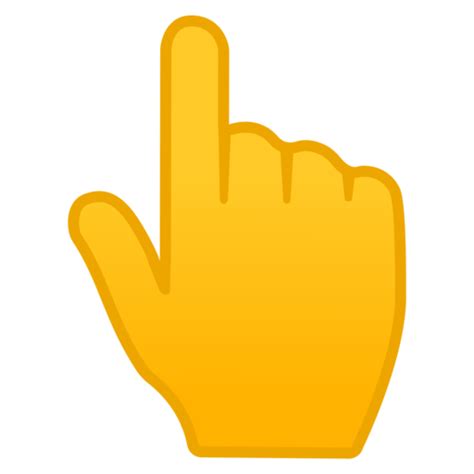 Dorso De Mano Con Dedo índice Hacia Arriba Emoji