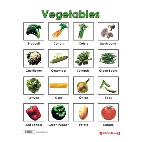 Double Sided Vegetables Chart English and French by ...