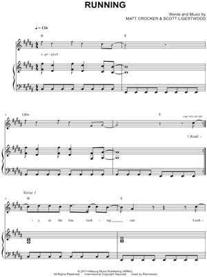 Download Digital Sheet Music of RUNNING for Piano, Voice