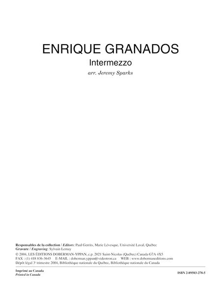 Download Intermezzo Sheet Music By Enrique Granados ...