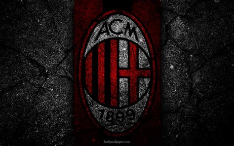 Download wallpapers AC Milan, logo, art, Serie A, soccer ...