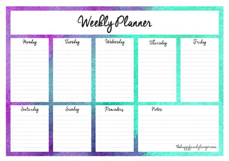 Download your free Weekly Planners now  5 designs to ...