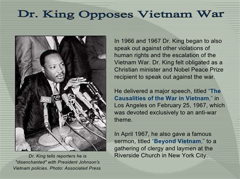 Dr. King Opposes Vietnam War