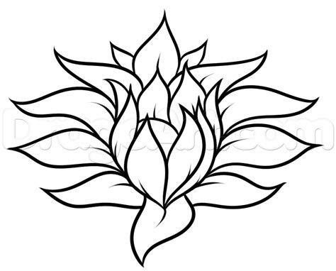 Drawing a Pretty Flower Easy, Step by Step, Flowers, Pop ...