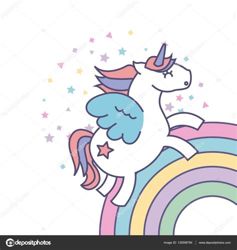 Drawing cute unicorn icon — Stock Vector © yupiramos ...