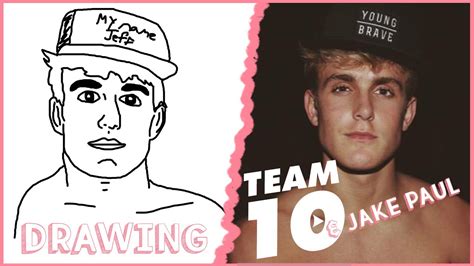 Drawing Jake Paul & Team 10   YouTube