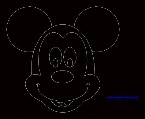 Drawing Mickey Mouse 2D DWG Block for AutoCAD • Designs CAD