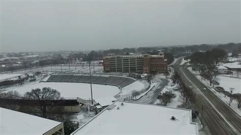 Drone Shows Snow Covered Charlotte, N.C.   NBC News