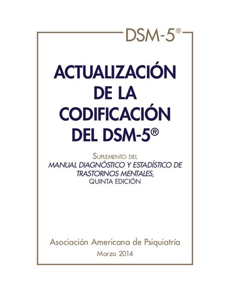 DSM V Manual diagnostico de psicologia en español