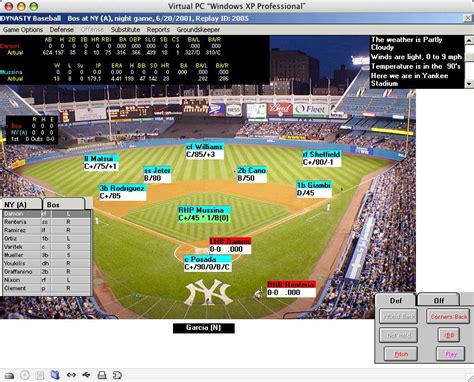 DYNASTY League Baseball Board and Computer Simulation Games