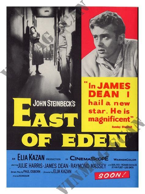 East Of Eden, James Dean, Movie Poster 1955. I never knew ...