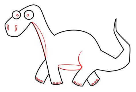 Easy Dinosaur Drawing
