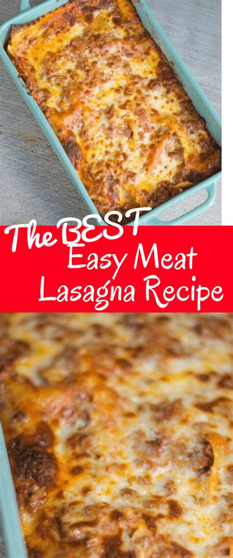 Easy Lasagna Recipe with Meat and Cheese!