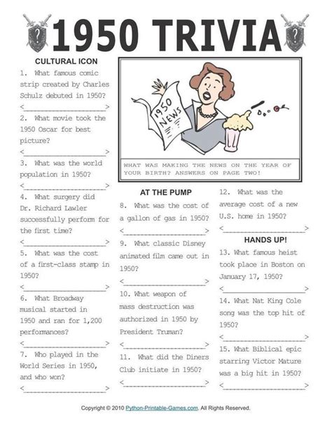 Easy Printable Trivia Questions With Answers | Basketball ...