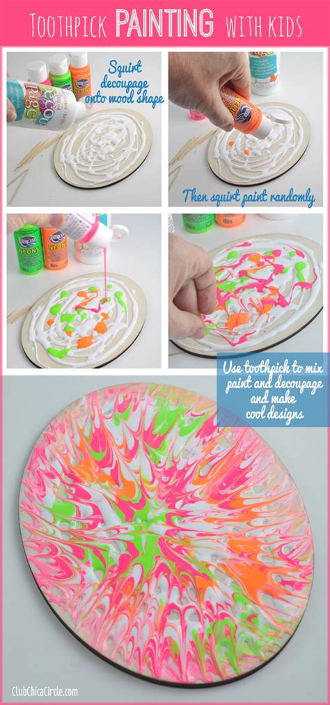 Easy Toothpick Painting with Kids