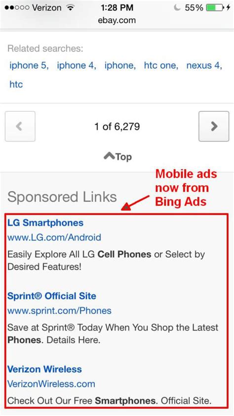 EBay Dumps Google Syndicated Ads For Bing Ads On Mobile ...