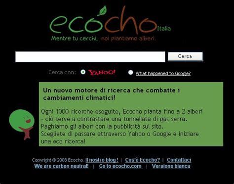 Ecocho. Motore di ricerca ecologico