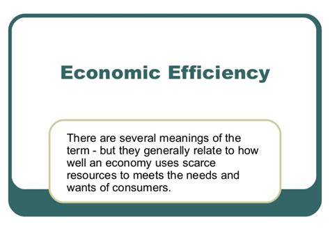 Economic efficiency