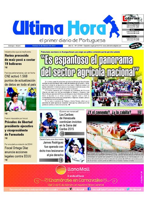 Edicion06 02 2015 by Ultima Hora   El primer diario de ...