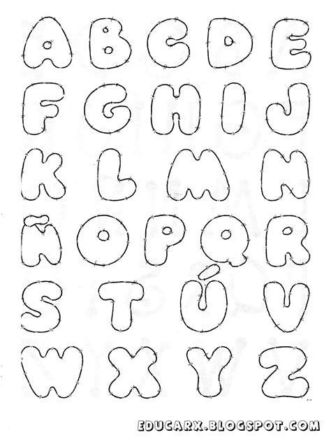 Educar X: Modelo de letras  12 modelos de letras diferentes