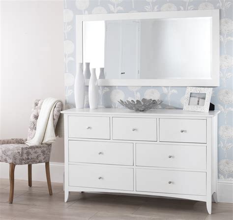 Edward Hopper white 7 drawer chest | Bedroom Furniture Direct