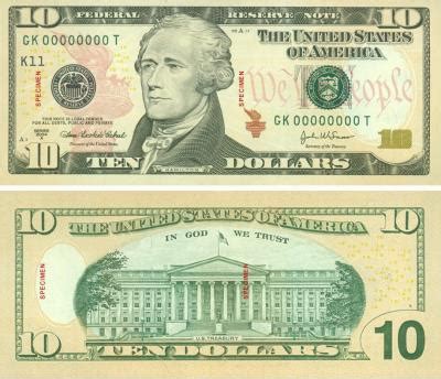 EE.UU: En 2020, la mujer en billetes de 10 dólares