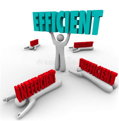 Efficient Vs Inefficient Words Man Lifting Word Others ...