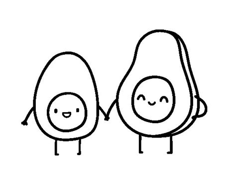 Egg and avocado coloring page   Coloringcrew.com
