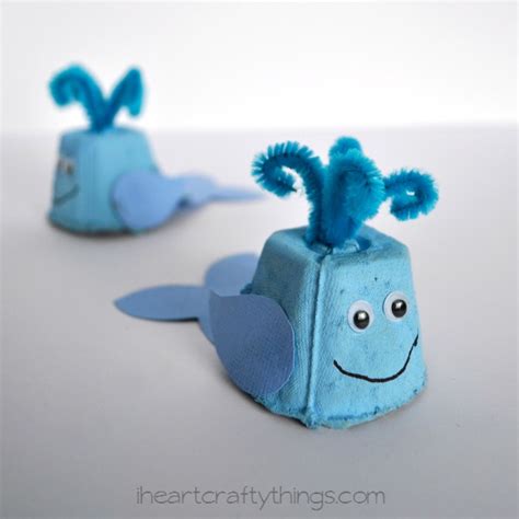 Egg Carton Whale Kids Craft | I Heart Crafty Things