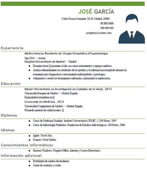 Ejemplo Currículum Médico   Currículums de Ingeniería y ...