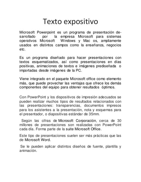 Ejemplo De Texto Expositivo Related Keywords   Ejemplo De ...