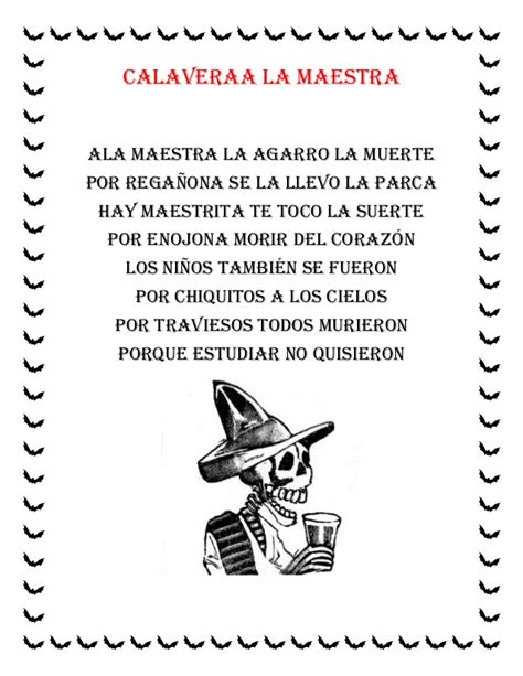 Ejemplos De Calaveras Literarias Calaveras Literarias ...