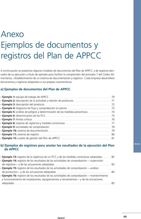 Ejemplos de documentos y registros del Plan de APPCC   PDF