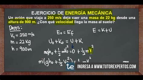 Ejercicio de Energía Mecánica No 2   YouTube