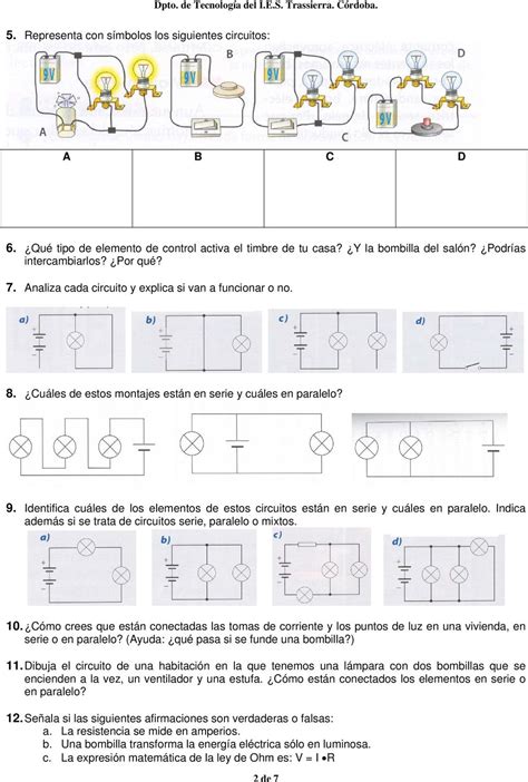 EJERCICIOS DE ELECTRICIDAD 3º ESO   PDF