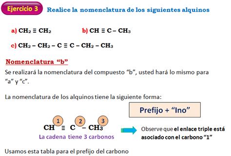 Ejercicios de nomenclaturas de alquinos 1   Quimica ...