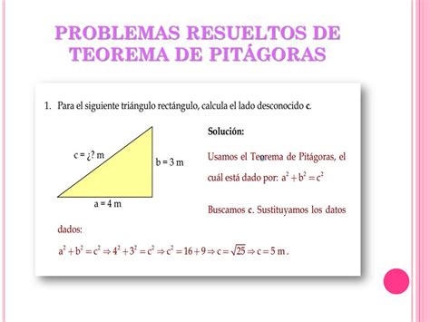 Ejercicios Resueltos El Teorema De Pitágoras | Kinked