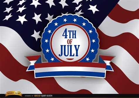 El 4 de julio Día de la Independencia   Descargar vector