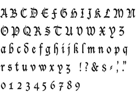 El abecedario de letras góticas   Tendenzias.com