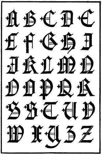 El abecedario de letras góticas   Tendenzias.com