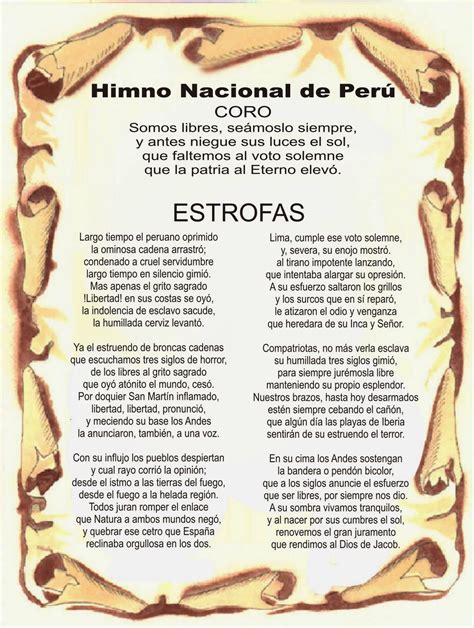 El Baúl de la Geografía  Perú y Mundo : HIMNOS NACIONALES ...