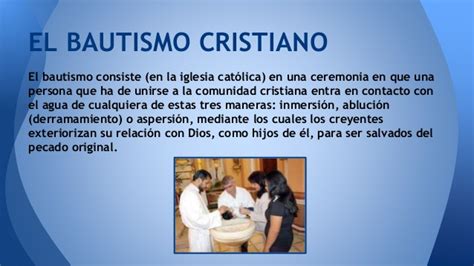 El bautismo en el cristianismo