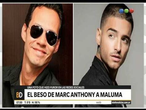 El beso de Marc Anthony y Maluma – Telefe Noticias   YouTube