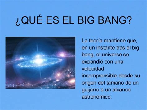 El Big Bang. La creación del universo.